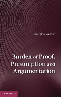 Omslagafbeelding: Burden of Proof, Presumption and Argumentation 1st edition 9781107046627