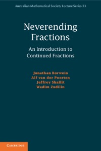 Cover image: Neverending Fractions 1st edition 9780521186490