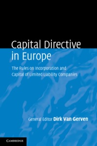 Immagine di copertina: Capital Directive in Europe 1st edition 9780521493345