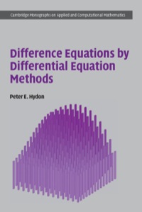 Imagen de portada: Difference Equations by Differential Equation Methods 1st edition 9780521878524