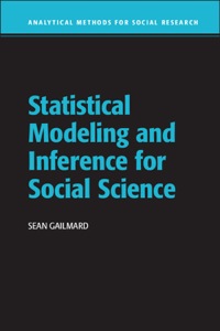 Cover image: Statistical Modeling and Inference for Social Science 1st edition 9781107003149