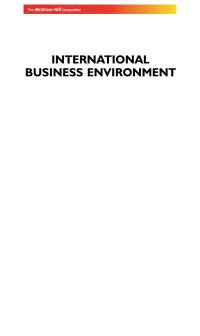 Imagen de portada: International Business Environment 9780070680159