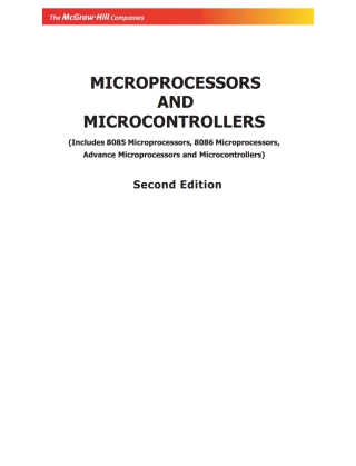Imagen de portada: Microprocessors and Microcontrollers 2nd edition 9780071329743