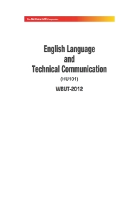 Imagen de portada: English Language and Technical Communication (WBUT-June/July 2012) 9780071330138