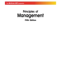 Imagen de portada: Principles of Management 5th edition 9780071333337