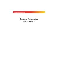 表紙画像: Business Mathematics and Statistics 9780071333399