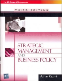 Cover image: STRATEGIC MANAGEMENT AND BUSINESS POLICY 3rd edition 9780070263628