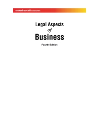 Cover image: LEGAL ASPECTS OF BUSINESS 4th edition 9780070681972
