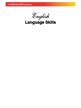 صورة الغلاف: English Language Skills 9780070700949