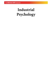 Cover image: Industrial Psychology 9780071067829