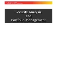 表紙画像: Security Analysis and Portfolio Management 9780071078016