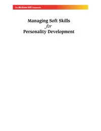 صورة الغلاف: Managing  Soft Skills for Personality Development 9780071078139