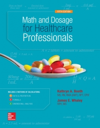 Cover image: Math and Dosage Calculations for Healthcare Professionals 5th edition 9780073513805