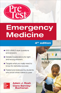 Imagen de portada: Emergency Medicine PreTest Self-Assessment and Review, Fourth Edition 4th edition 9781259587078