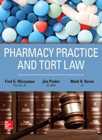 Imagen de portada: Pharmacy Practice and Tort Law 1st edition 9781259640957