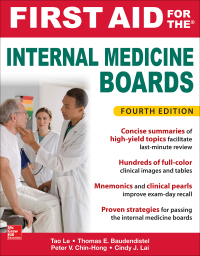 Cover image: First Aid for the Internal Medicine Boards, Fourth Edition 4th edition 9781259835032