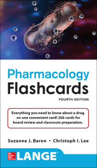 Imagen de portada: Lange Pharmacology Flashcards, Fourth Edition 4th edition 9781259837241