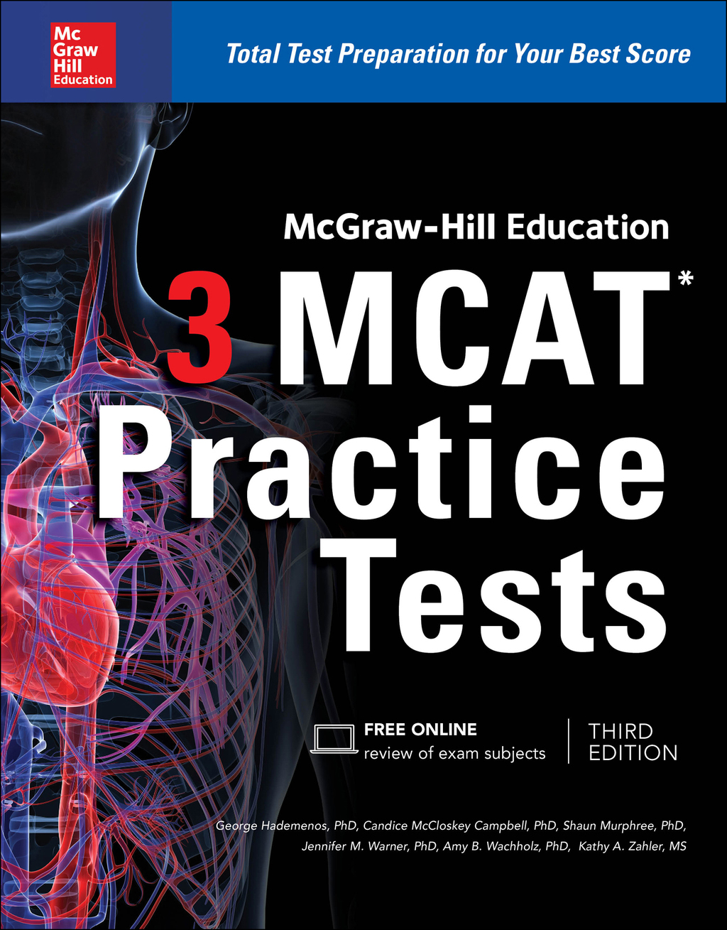 McGraw-Hill Education 3 MCAT Practice Tests, Third Edition 3rd Edition