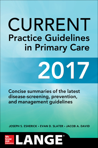 Cover image: CURRENT Practice Guidelines in Primary Care 2017 15th edition 9781259860713