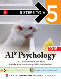 Imagen de portada: 5 Steps to a 5 AP Psychology 2018 edition 9th edition 9781259863288