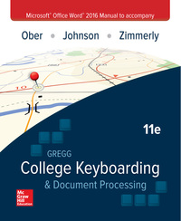Cover image: Microsoft Office Word 2016 Manual for Gregg College Keyboarding & Document Processing (GDP) 11th edition 9781259883712