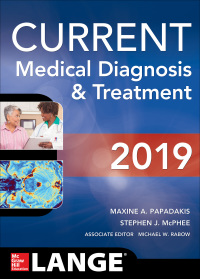 Imagen de portada: CURRENT Medical Diagnosis and Treatment 2019 58th edition 9781260117431