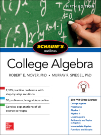 Cover image: Schaum's Outline of College Algebra 5th edition 9781260120769