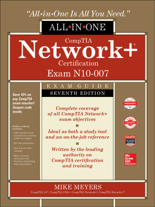 Cover image: CompTIA Network  Certification All-in-One Exam Guide (Exam N10-007) 7th edition 9781260122381