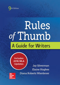 Cover image: Rules of Thumb 9e MLA 2016 UPDATE 9th edition 9780073405964