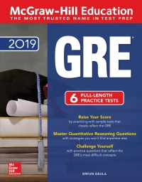 Cover image: McGraw-Hill Education GRE 2019 5th edition 9781260128611