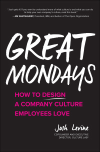 表紙画像: Great Mondays: How to Design a Company Culture Employees Love 1st edition 9781260132342