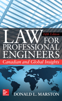 Imagen de portada: Law for Professional Engineers: Canadian and Global Insights 5th edition 9781260135909