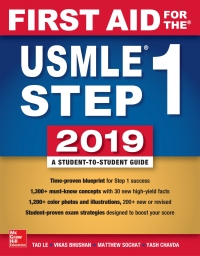Cover image: First Aid for the USMLE Step 1 2019,  Twenty-ninth edition 29th edition 9781260143676
