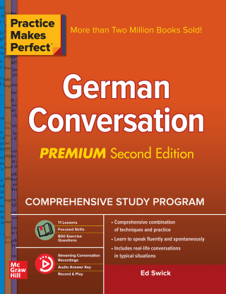 Imagen de portada: Practice Makes Perfect: German Conversation, Premium Second Edition 2nd edition 9781260143775