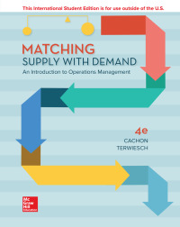 صورة الغلاف: Matching Supply with Demand: An Introduction to Operations Management 4th edition 9781260084610