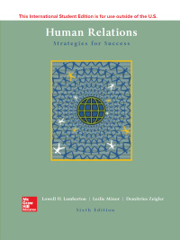 Imagen de portada: ISE Human Relations 6th edition 9781260085334