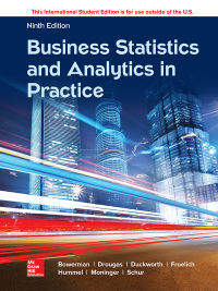 Cover image: Business Statistics and Analytics in Practice 9th edition 9781260287844
