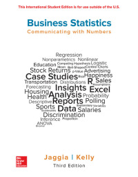 Cover image: Business Statistics 3rd edition 9781260288377