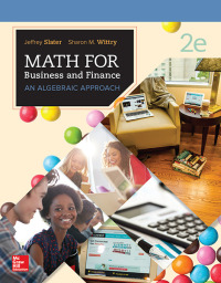 Cover image: Math for Business and Finance: An Algebraic Approach 2nd edition 9781259957581