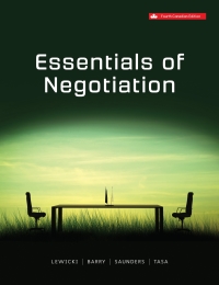 Cover image: Essentials Of Negotiation (Canadian Edition) 4th edition 9781260065879