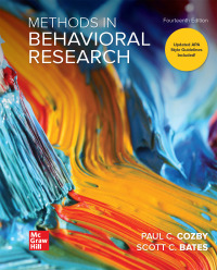Cover image: Methods in Behavioral Research 14th edition 9781260205589