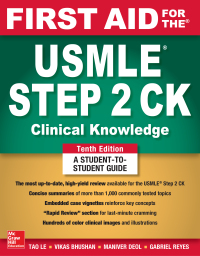 Cover image: First Aid for the USMLE Step 2 CK 10th edition 9781260440294
