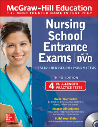 Imagen de portada: McGraw-Hill Education Nursing School Entrance Exams with DVD, Third Edition 3rd edition 9781260453690