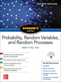 Imagen de portada: Schaum's Outline of Probability, Random Variables, and Random Processes, Fourth Edition 4th edition 9781260453812