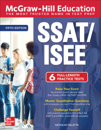 Cover image: McGraw-Hill Education SSAT/ISEE, Fifth Edition 5th edition 9781260458039