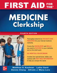 Omslagafbeelding: First Aid for the Medicine Clerkship, Fourth Edition 4th edition 9781260460629
