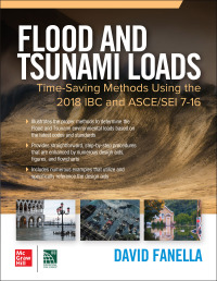 Cover image: Flood and Tsunami Loads: Time-Saving Methods Using the 2018 IBC and ASCE/SEI 7-16 1st edition 9781260461503