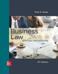 Cover image: Business Law with UCC Applications 15th edition 9781259998164