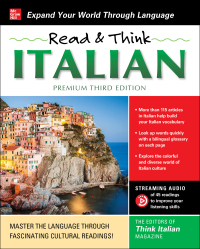Cover image: Read & Think Italian, Premium Third Edition 3rd edition 9781260474558