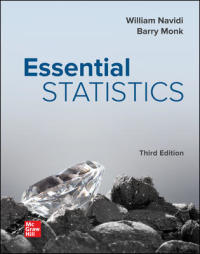Cover image: Essential Statistics 3rd edition 9781260359794